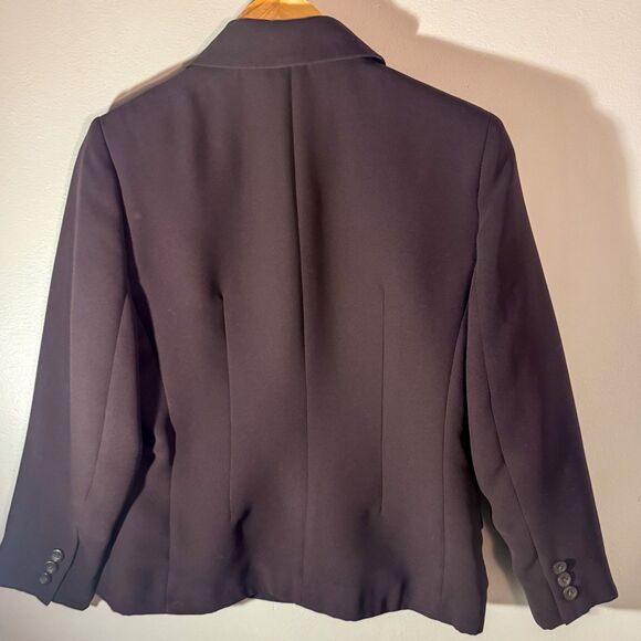 Vintage Worthington Petite Brown Classic Blazer with Faux Pockets - Picture 2 of 6